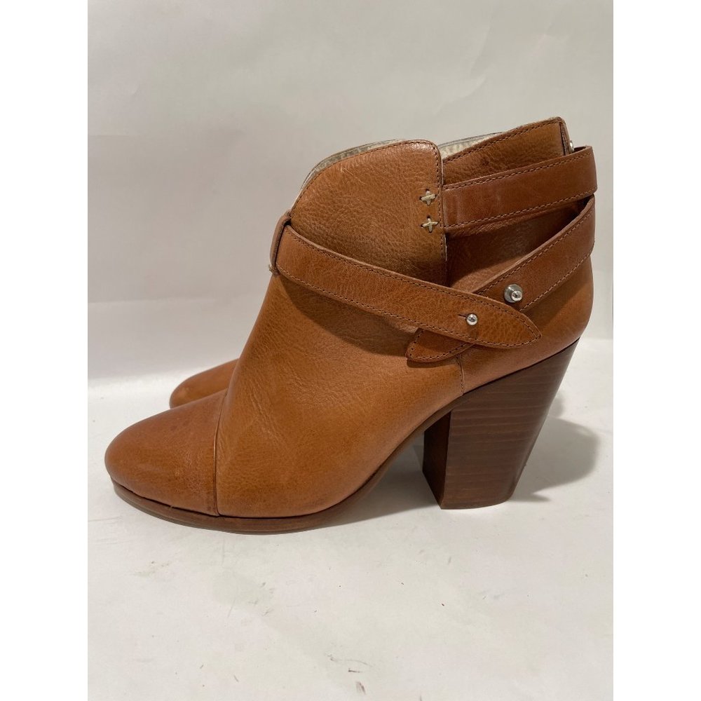 RAG & BONE WOMENS HARROW SHEARLING-LINED ITALIAN LEATHER ANKLE BOOTIES 40